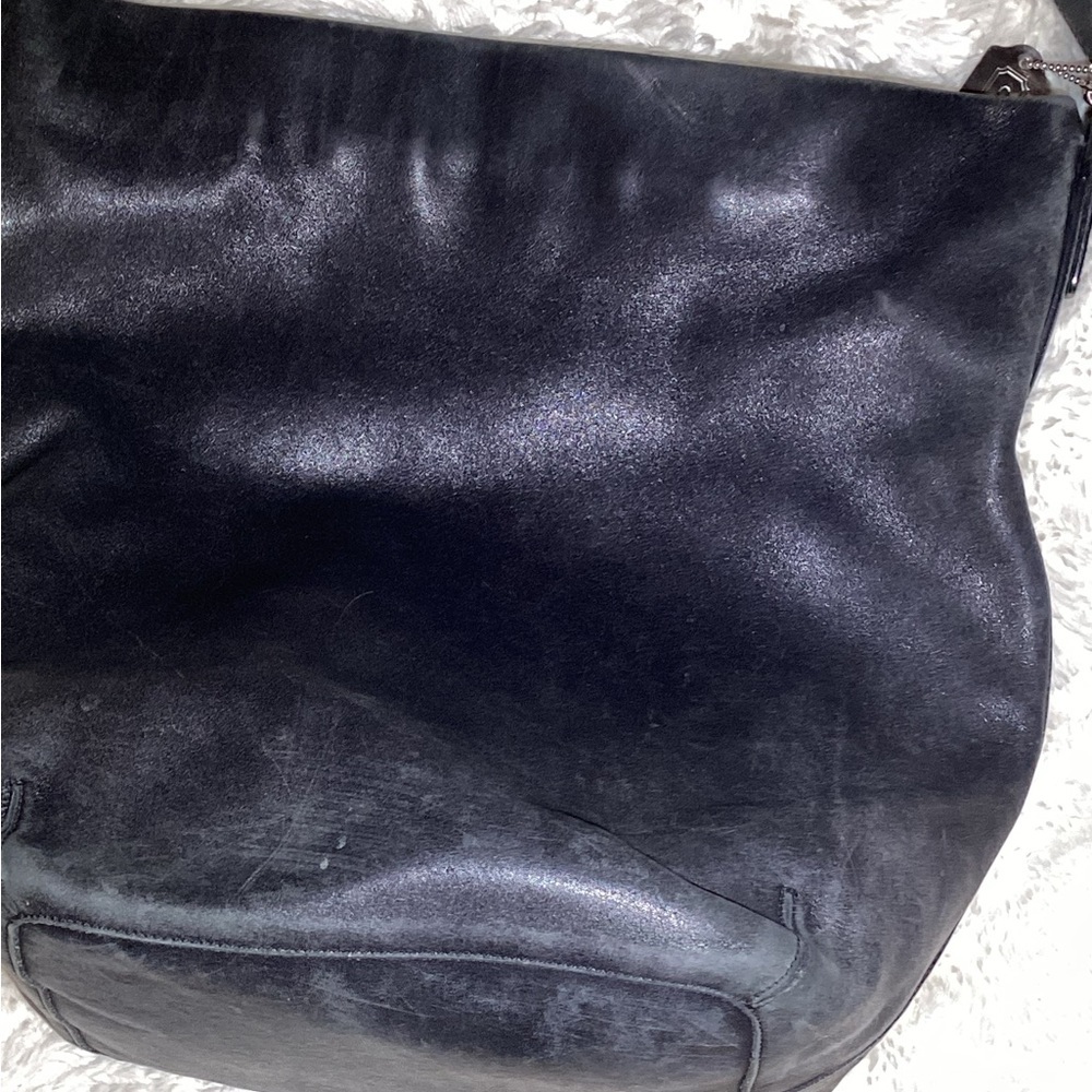 Coach vintage black leather large shoulder bag - Picture 8 of 12